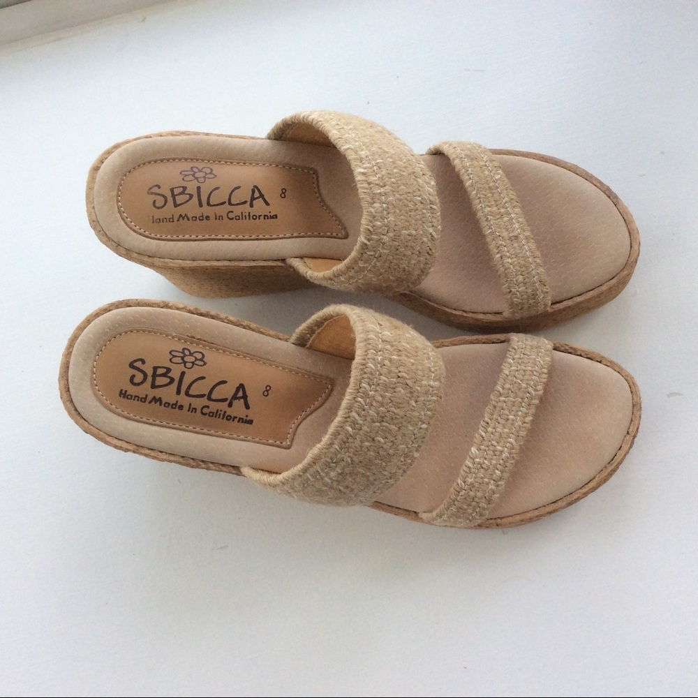 Sbicca Moreno Espadrilles Wedge Sandals Size 8